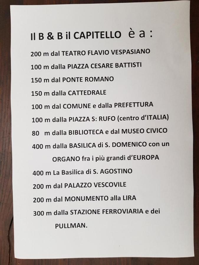 Bed and Breakfast Il Capitello à Rieti Extérieur photo